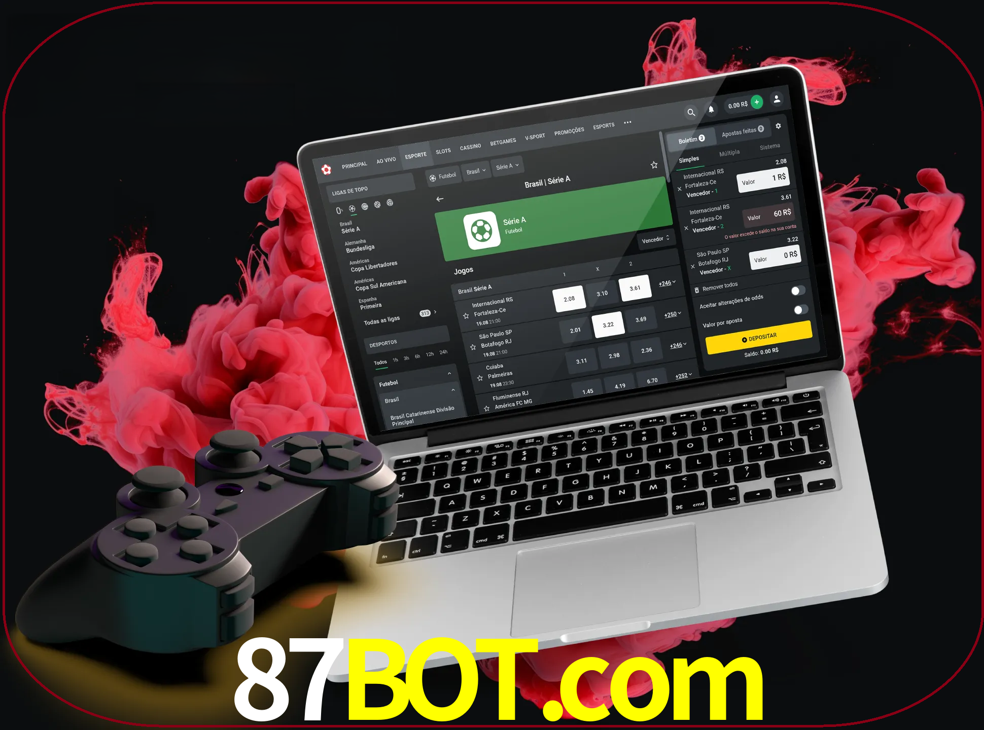 Visite a secção especial de jogos de vídeo em 87bot para descobrir em que jogos pode apostar e ganhar muito dinheiro.